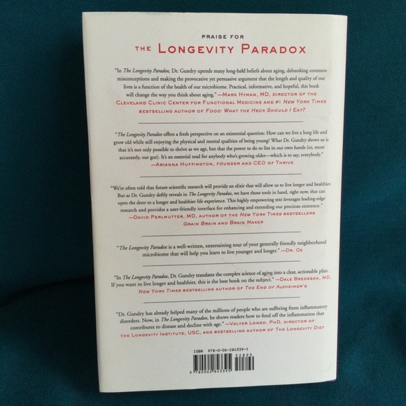 The Longevity Paradox Hardcover Diet health Book - Picture 2 of 14